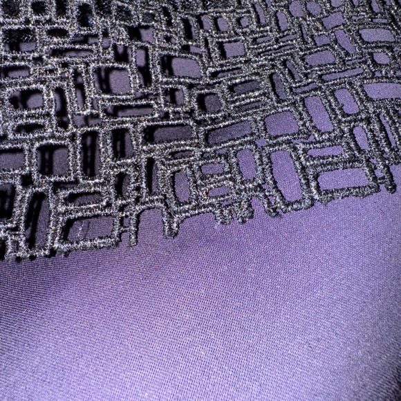 Lela Rose sheath dress / gown rare Metallic 3/4 sleeves & neck accent. vintage - Picture 10 of 14